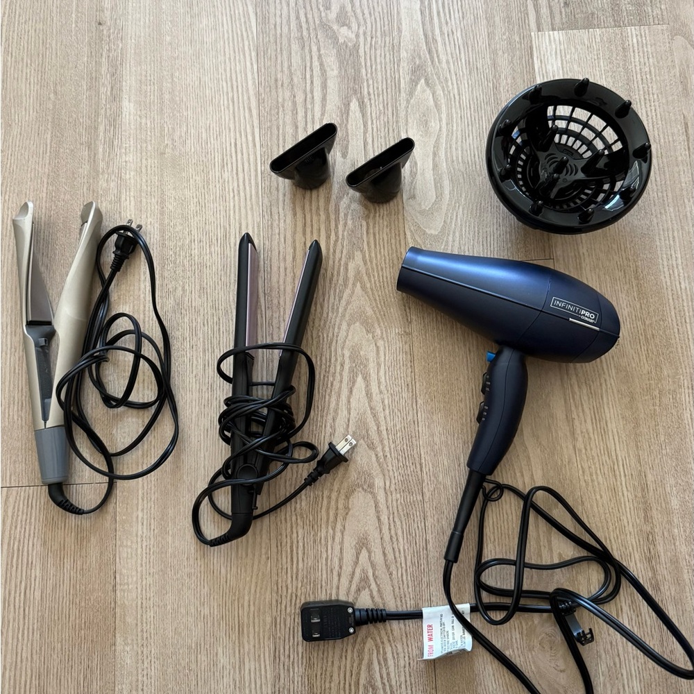 Conair Infiniti Pro Hair Dryer / Remington 1 3/4" Flat Iron w Anti-Static S5520
